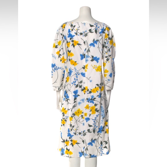 Salvatore Ferragamo Floral Runway Printed Boat Neck MIDI Dress 2017 38 8 - Picture 4 of 5